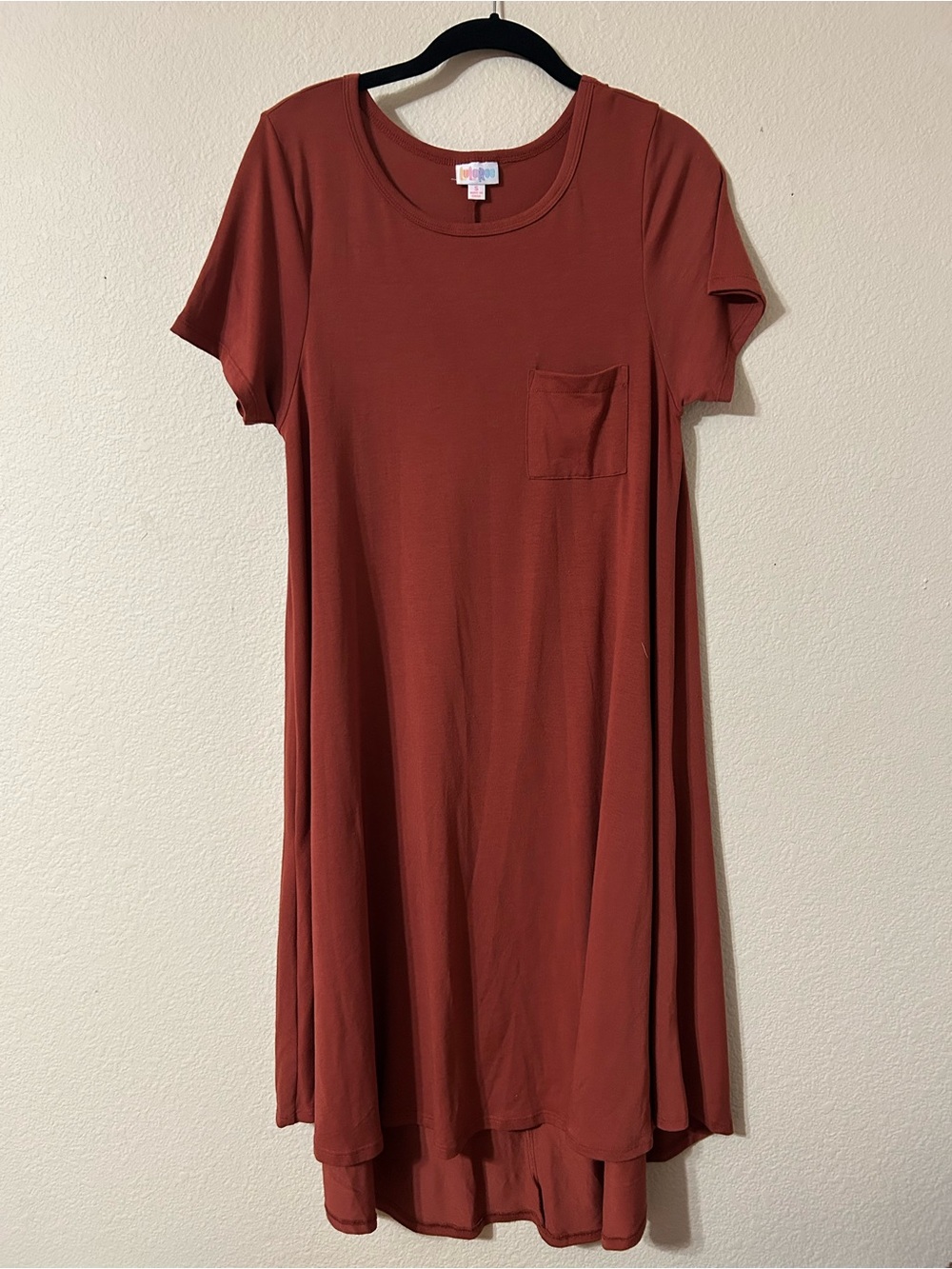 LuLaRoe Rust Midi Pocket Carly Dress